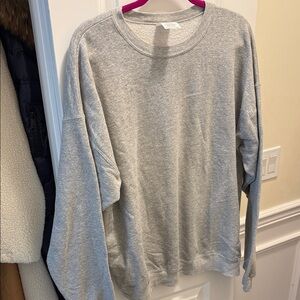 Hanes Light Gray Men's Crewneck Sweater